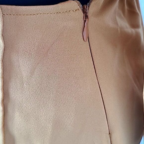 Hyfve-Camel Color Jacket Mini-Dress with Cut-out at Waist, Size Medium - Picture 10 of 13